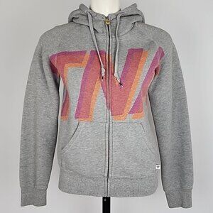 TNA Women's Hoodie Heathered Grey Fleece Lined Front Zip Pockets Size Small